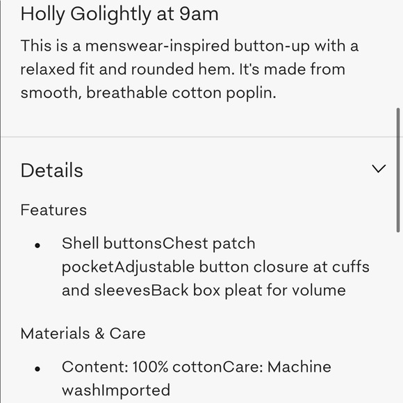 Aritzia Babaton Williams Button Up - Picture 3 of 4